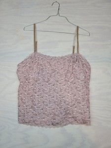 Tommy Hilfiger Women's SZ Large EMPIRE Tank Top Cami 100% Silk Sleeveless Zipper